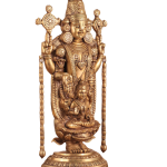 Superfine Brass Tirupati Balaji Idol with Padmavati | 20" Sacred Masterpiece | 8kg Temple Grade Art | Divine Engraved Murti | Jaipurio